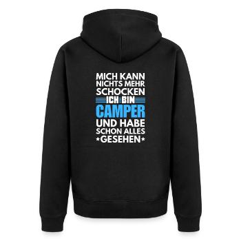 Campeur non choquable - Veste à capuche bio Premium Unisexe - noir - Dos - Nico (187cm)
