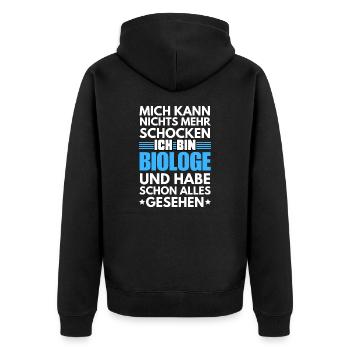 Biologiste non choquable - Veste à capuche bio Premium Unisexe - noir - Dos - Nico (187cm)