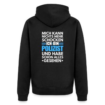 Policier non choquant - Veste à capuche bio Premium Unisexe - noir - Dos - Nico (187cm)