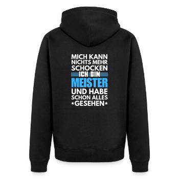 Examen de maîtrise non choquable, examen de maître artisan - Veste à capuche bio Premium Unisexe - noir - Dos - Nico (187cm)