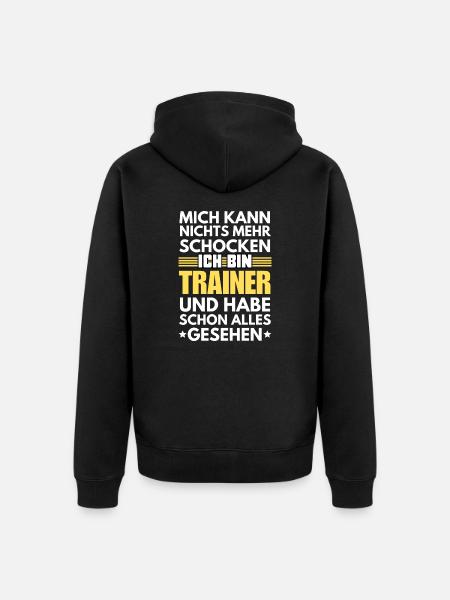 Non-Shockable Trainer - Unisex Premium Organic Zip Hoodie - black
