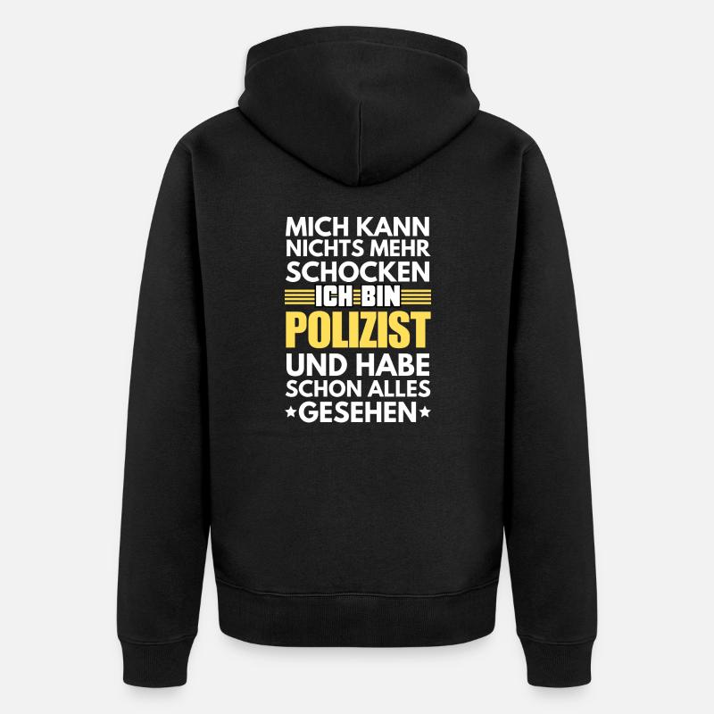 Policier non électrocutable - Veste à capuche bio Premium Unisexe - noir
