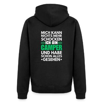 Campeur non choquable - Veste à capuche bio Premium Unisexe - noir - Dos - Nico (187cm)