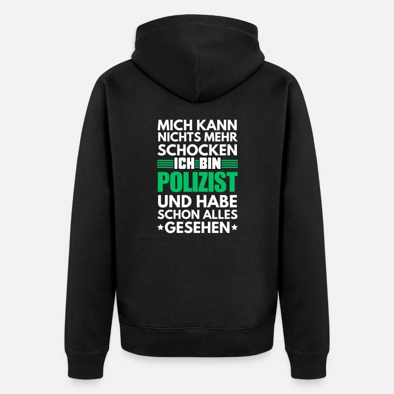 Policier non électrocutable - Veste à capuche bio Premium Unisexe - noir