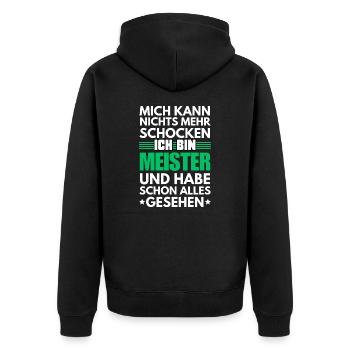 Non-Shockable Master - Unisex Premium Organic Zip Hoodie - black - Back - Nico (187cm)