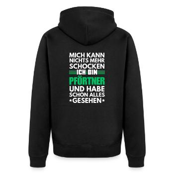Non-Shockable Gatekeeper - Unisex Premium Organic Zip Hoodie - black - Back - Nico (187cm)