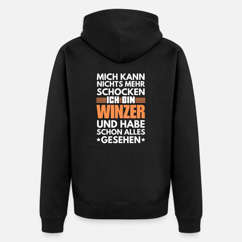 Vigneron non choquable - Veste à capuche bio Premium Unisexe - noir