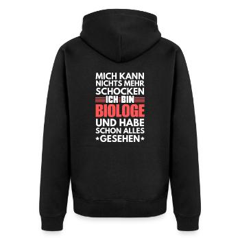 Biologiste non choquable - Veste à capuche bio Premium Unisexe - noir - Dos - Nico (187cm)