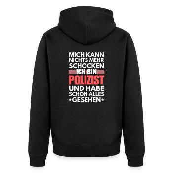 Policier non électrocutable - Veste à capuche bio Premium Unisexe - noir - Dos - Nico (187cm)