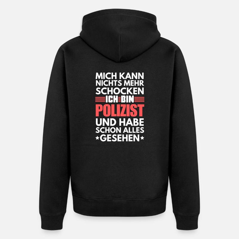 Policier non électrocutable - Veste à capuche bio Premium Unisexe - noir