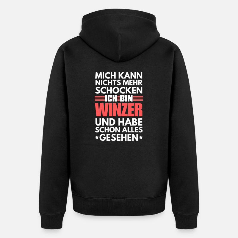 Vigneron non-chocable - Veste à capuche bio Premium Unisexe - noir