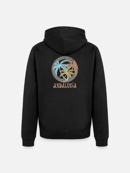 Andalusia - Unisex Premium Organic Zip Hoodie - black