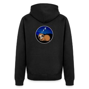Panda sleeping zZz gift idea gift - Unisex Premium Organic Zip Hoodie - black - Back - Nico (187cm)
