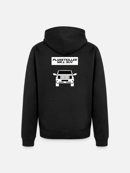 RIP climate SUV pollution demonstration - Unisex Premium Organic Zip Hoodie - black