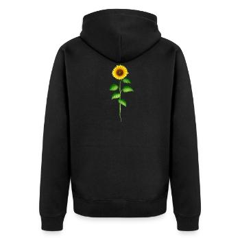 Tournesol tournesol graines de tournesol - Veste à capuche bio Premium Unisexe - noir - Dos - Nico (187cm)
