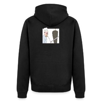 cuisine orientale, kebab, kabob, kebab et kebab - Veste à capuche bio Premium Unisexe - noir - Dos - Nico (187cm)