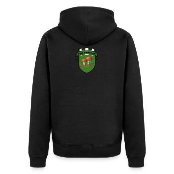One Passion Steinpilze Pilze Sammeln Steinpilz - Unisex Premium Bio Zip Hoodie - Schwarz - Hinten - Nico (187cm)