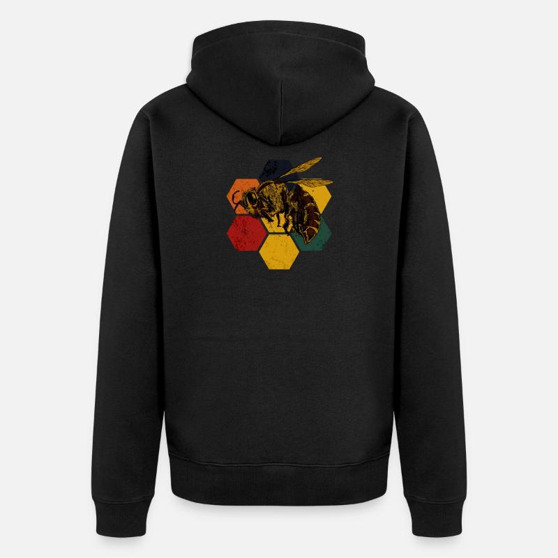 Abeille - Veste à capuche bio Premium Unisexe - noir