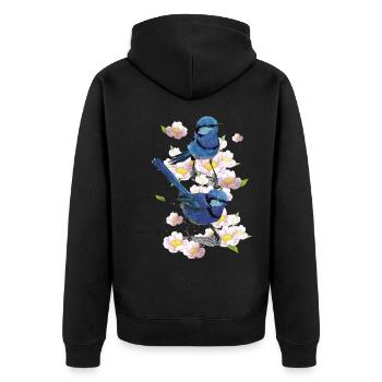 splendid maluro - Unisex Premium Organic Zip Hoodie - black - Back - Nico (187cm)
