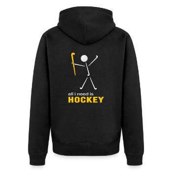 Hockey sur gazon Hockey Joueurs de hockey Saison de hockey - Veste à capuche bio Premium Unisexe - noir - Dos - Nico (187cm)