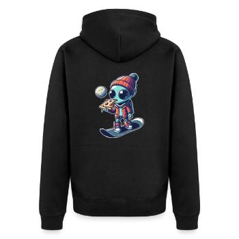 Mignon Comic Alien Snowboard Snowboarder - Veste à capuche bio Premium Unisexe - noir - Dos - Nico (187cm)