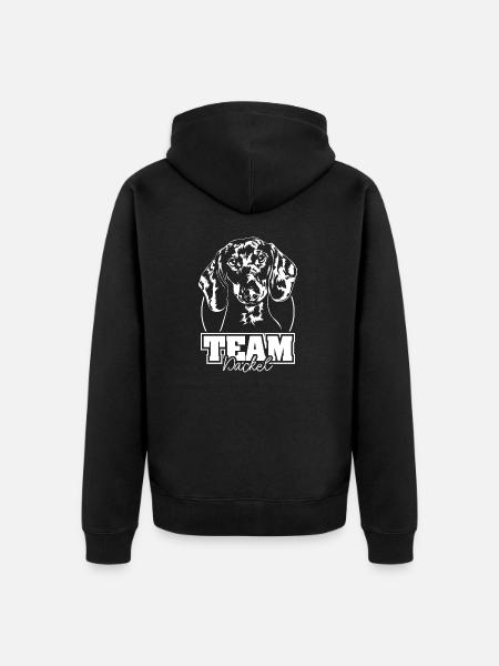 TEAM Teckel Chien Chiens Wilsigns - Veste à capuche bio Premium Unisexe - noir