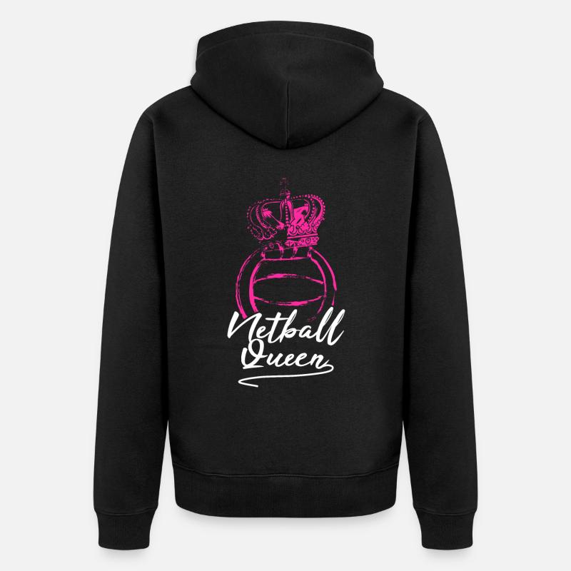 Reine du Netball - Veste à capuche bio Premium Unisexe - noir