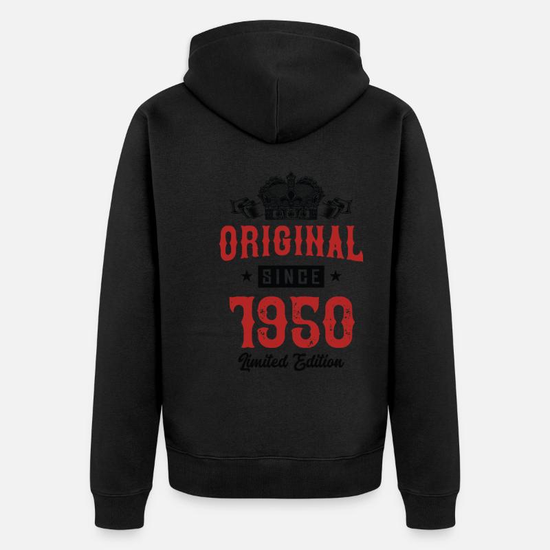 Édition limitée de 1950 - Veste à capuche bio Premium Unisexe - noir