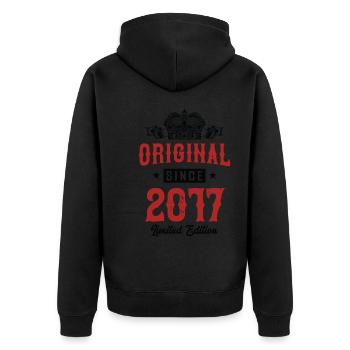 Édition limitée 2017 - Veste à capuche bio Premium Unisexe - noir - Dos - Nico (187cm)