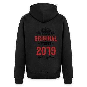 Édition limitée 2019 - Veste à capuche bio Premium Unisexe - noir - Dos - Nico (187cm)