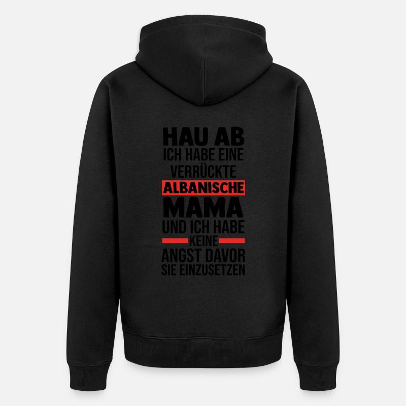 Albanais Albanais Albanie - Veste à capuche bio Premium Unisexe - noir