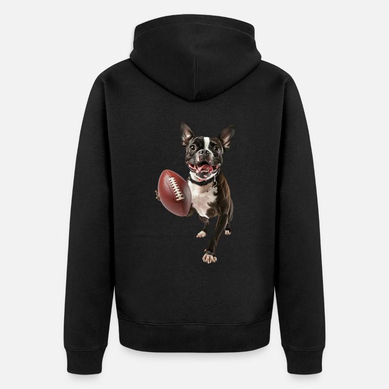 Boston Terrier - Veste à capuche bio Premium Unisexe - noir