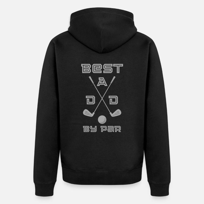 Bester DAD von by - Unisex Premium Bio Zip Hoodie - Schwarz