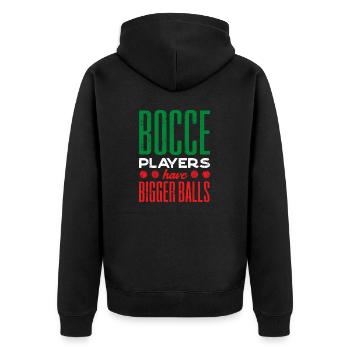 Joueur de pétanque Boules Les joueurs de pétanque ont - Veste à capuche bio Premium Unisexe - noir - Dos - Nico (187cm)