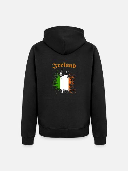 Ireland Irland - Unisex Premium Bio Zip Hoodie - Schwarz