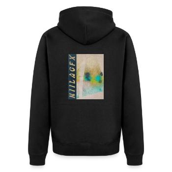 Flashing lights - Unisex Premium Organic Zip Hoodie - black - Back - Nico (187cm)