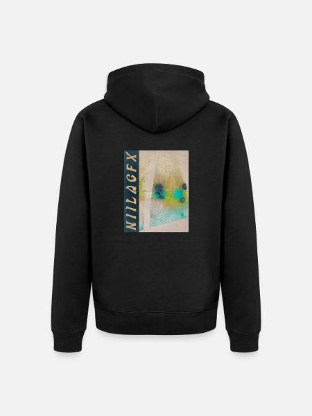 Flashing lights - Unisex Premium Organic Zip Hoodie - black