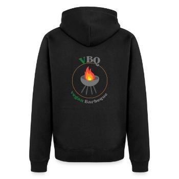VBQ barbecue végétalien, végétarien, barbecue - Veste à capuche bio Premium Unisexe - noir - Dos - Nico (187cm)