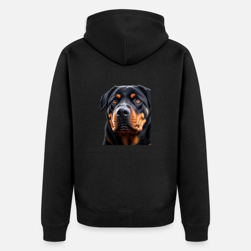 Rottweiler - Unisex Premium Bio Zip Hoodie - Schwarz