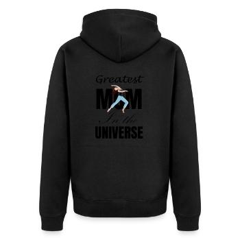 Dancing Dance Music - Unisex Premium Bio Zip Hoodie - Schwarz - Hinten - Nico (187cm)