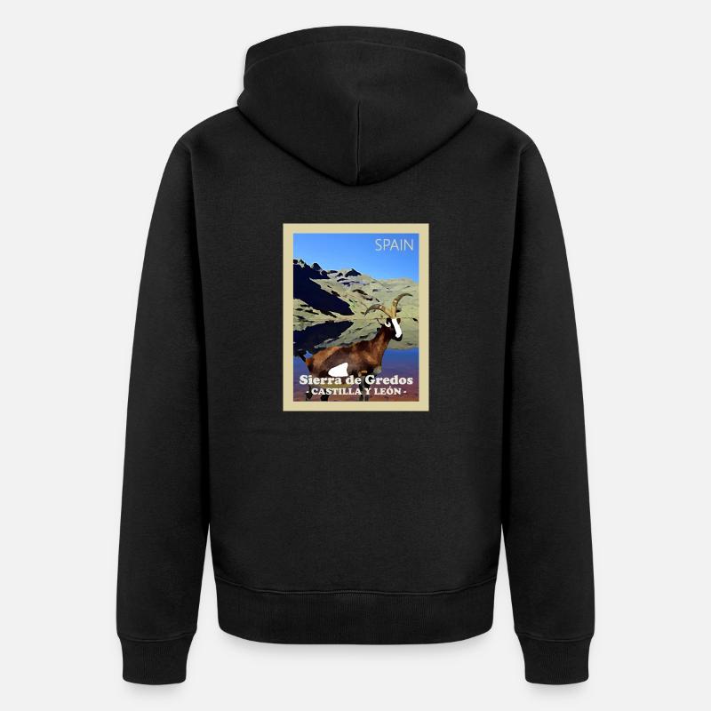 Parc national de Gredos - Veste à capuche bio Premium Unisexe - noir