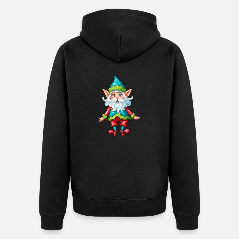Diablotin / Nain / Fée / Noël / Elfe - Veste à capuche bio Premium Unisexe - noir