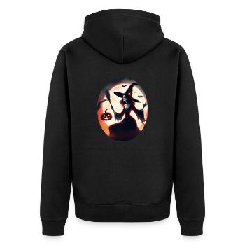 Halloween - Veste à capuche bio Premium Unisexe - noir - Dos - Nico (187cm)