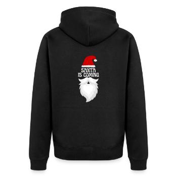 Le Père Noël arrive - Veste à capuche bio Premium Unisexe - noir - Dos - Nico (187cm)