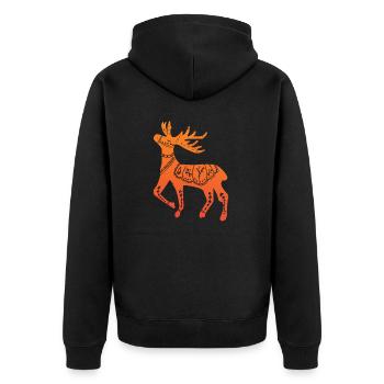 Suède Suède dalarna dala cheval cheval Joyeux Noël orignal - Veste à capuche bio Premium Unisexe - noir - Dos - Nico (187cm)