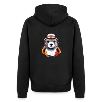 Phoque - Veste à capuche bio Premium Unisexe - noir - Dos - Nico (187cm)