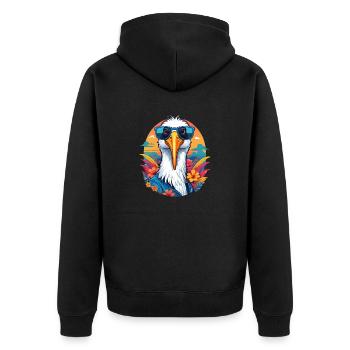 Cigogne - Veste à capuche bio Premium Unisexe - noir - Dos - Nico (187cm)