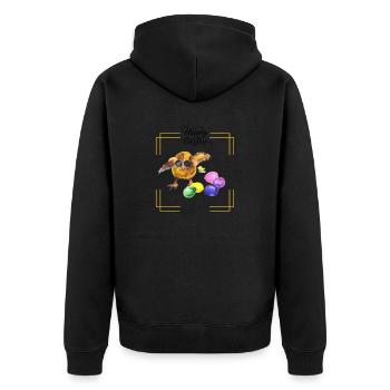 Joyeuses Pâques - Veste à capuche bio Premium Unisexe - noir - Dos - Nico (187cm)