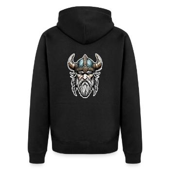 Viking / Thor / Odin / Nordique / Celtique - Veste à capuche bio Premium Unisexe - noir - Dos - Nico (187cm)