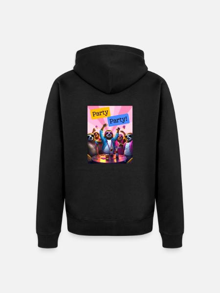 Party Party - Unisex Premium Bio Zip Hoodie - Schwarz